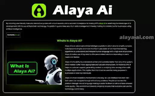 Alaya Ai [Latest Update]  from Chrome web store to be run with OffiDocs Chromium online